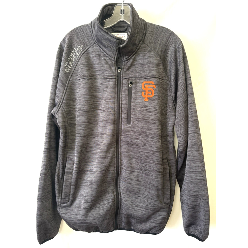 G-III Sports Mens San Francisco Giants Jacket large Gray Sz L Full Zip 2 Pockets